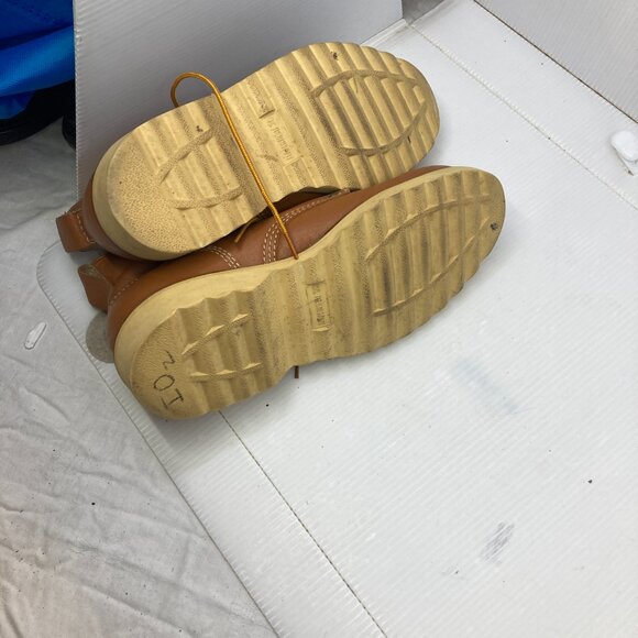 Vtg '70 STATUS worker hipster bluff rockabilly leather mens boots sz 6 EEE - Picture 7 of 8